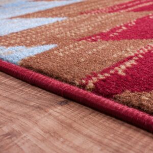 Well Woven Miami Alamo Southwestern Red Southwest Area Rug 5' X 7'