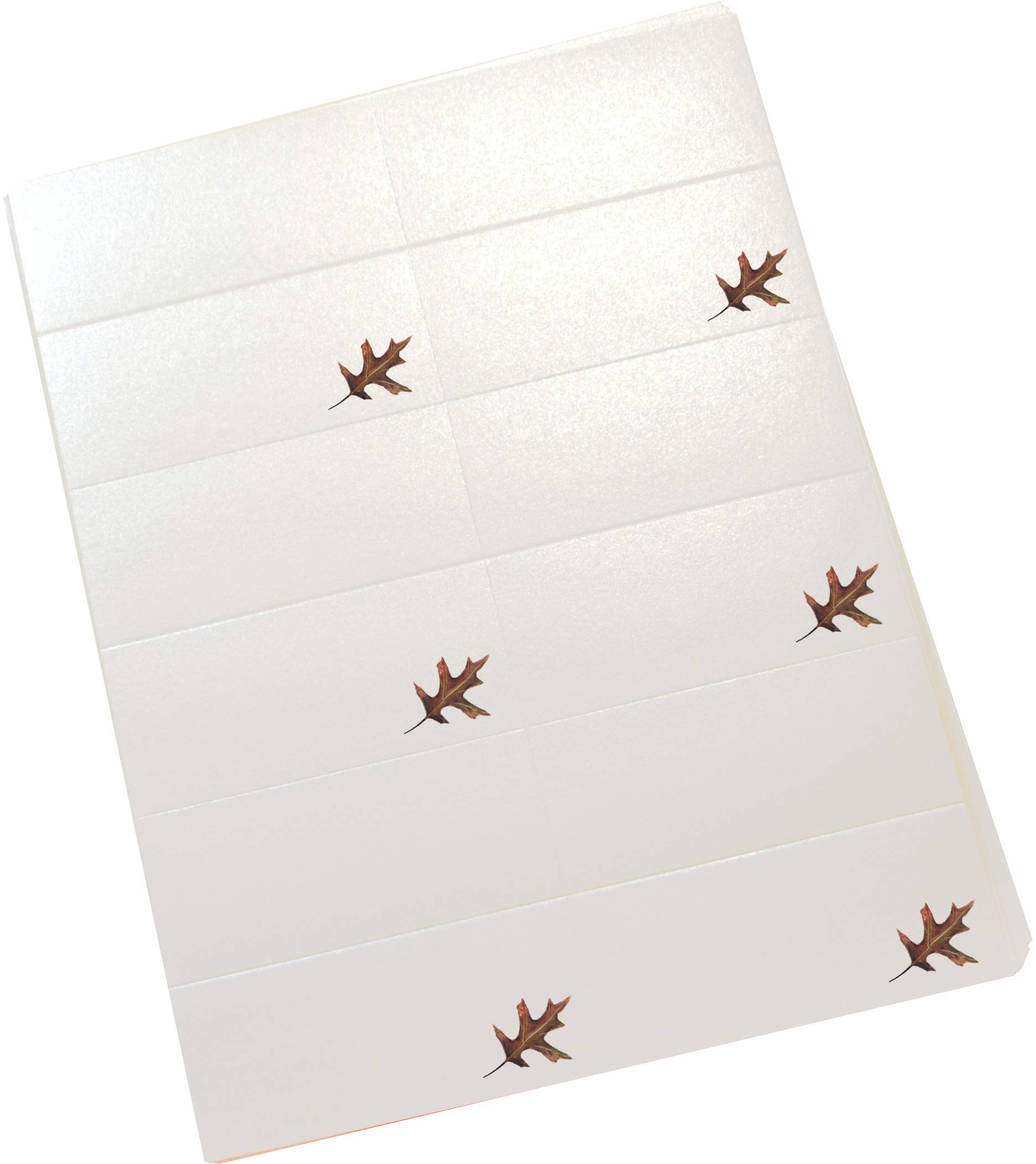 Assorted Autumn Leaf Printable Place Cards, Set of 60 (10 Sheets), Laser & Inkjet Printers - Wedding, Party, Dinner, and Special Events - Made in the USA