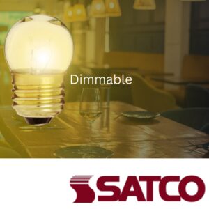 Satco S3794 7.5 Watt S11 Incandescent Bulb – Clear, Medium Base, 2700K Warm White, 40 Lumens - 20 Pack