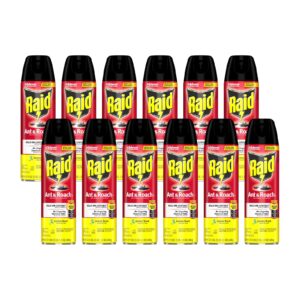 raid ant and roach killer, lemon scent, 17.5 oz (pack of 12)