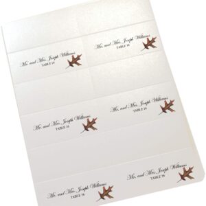 Assorted Autumn Leaf Printable Place Cards, Set of 60 (10 Sheets), Laser & Inkjet Printers - Wedding, Party, Dinner, and Special Events - Made in the USA