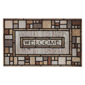 mohawk home doorscapes drifted nature entryway door mat, 18" x 30", multi