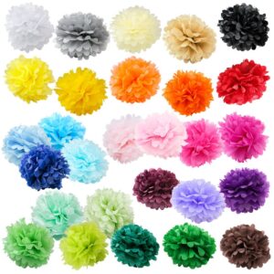 WYZworks Set of 6 - Aqua Blue 14" - (6 Pack) Tissue Pom Poms Flower Party Decorations for Weddings, Birthday, Bridal, Baby Showers, Nursery, Décor, Halloween