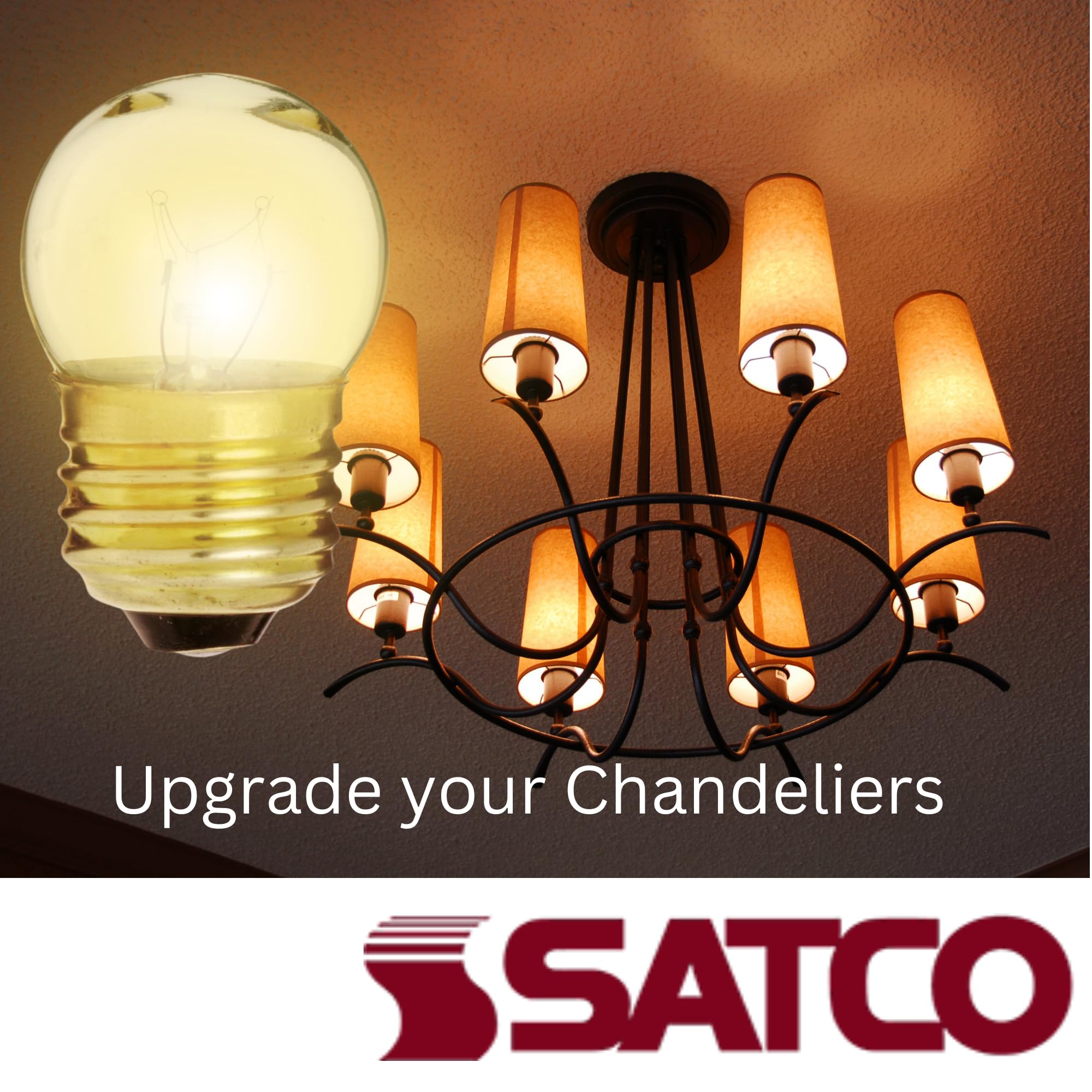 Satco S3794 7.5 Watt S11 Incandescent Bulb – Clear, Medium Base, 2700K Warm White, 40 Lumens - 20 Pack