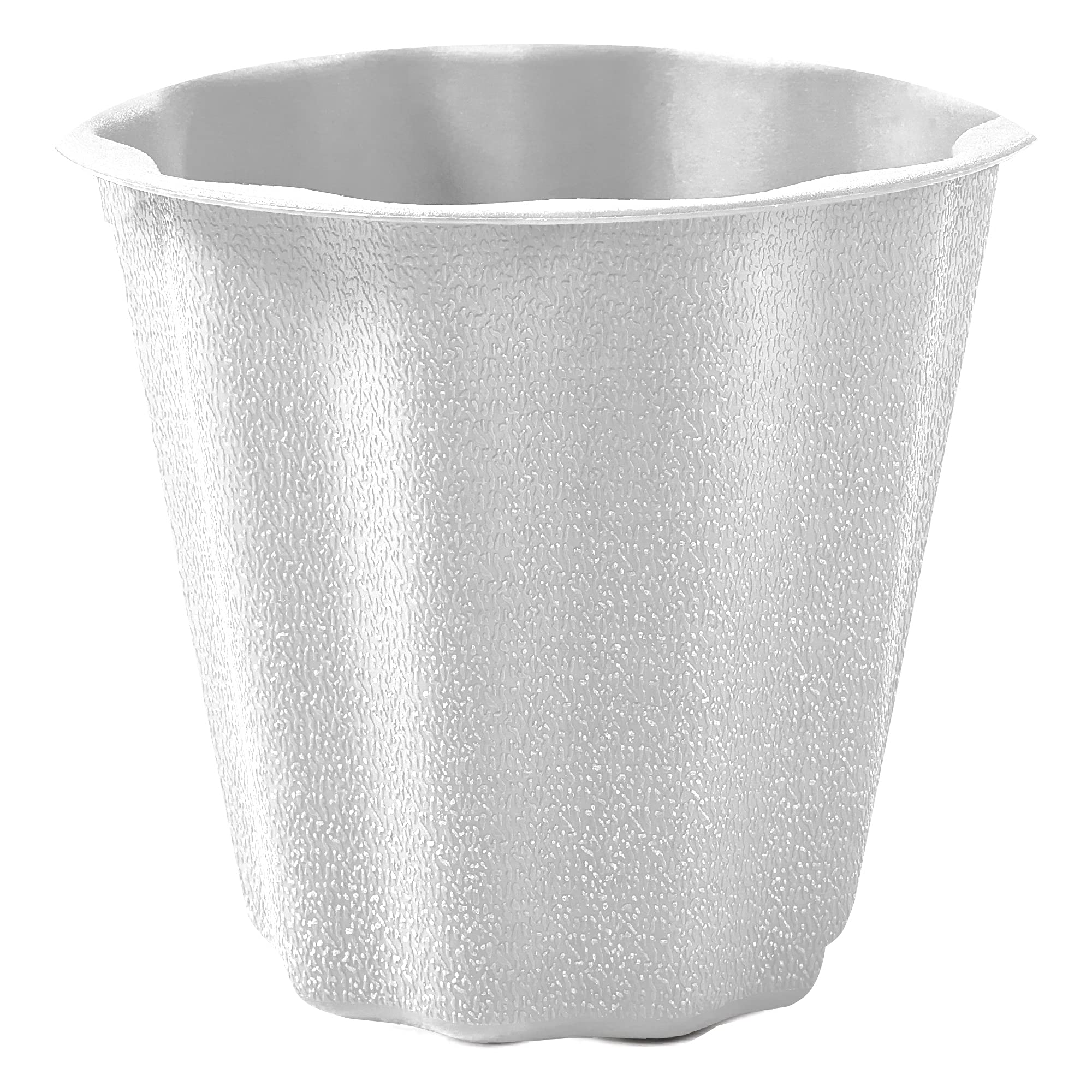 FloraCraft Plastic Design Container 7.55 Inch x 8.85 Inch White