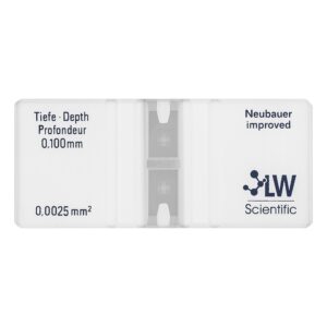 lw scientific ctl-hemm-gldr hemacytometer, neubauer bright line, double-counting chamber