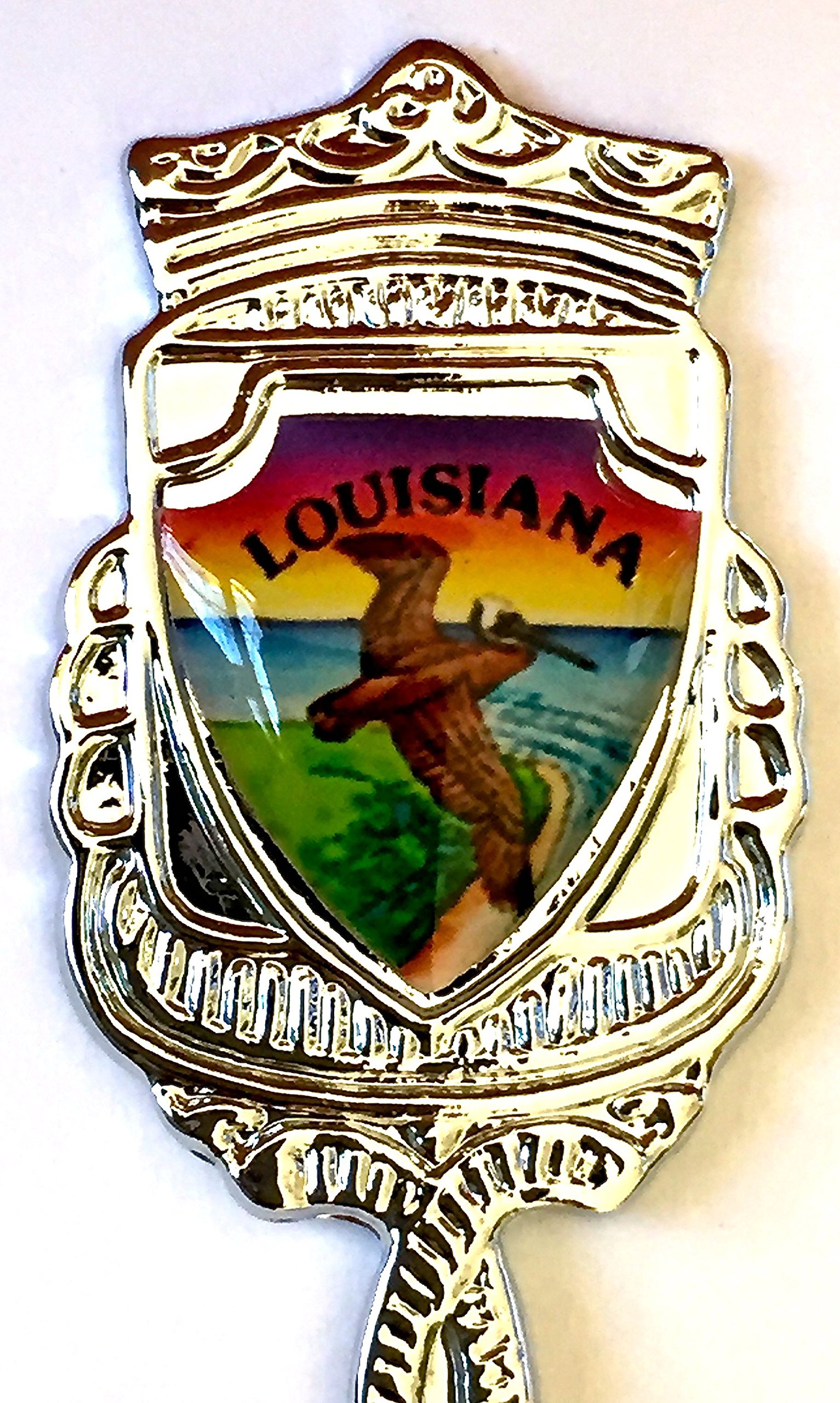 Louisiana State Souvenir Collectible Twist Spoon 5" lpco