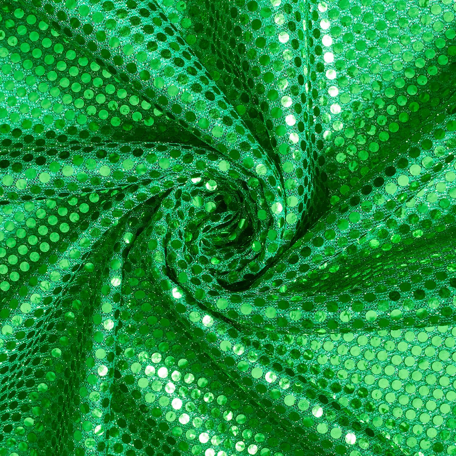 Faux Sequin Knit Fabric Shiny Dot Confetti for Sewing Costumes Apparel Crafts by The Yard (1 Yard, Green)