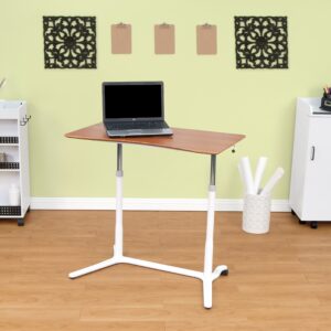 Calico Designs 51231 Sierra Height Adjustable Desk, White/Cherry, 37.5 Inch