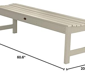 highwood Lehigh Picnic Garden Bench, 5 feet, Whitewash