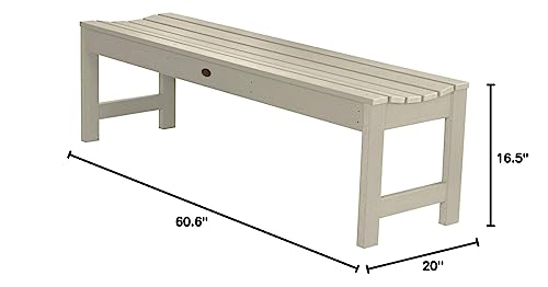 highwood Lehigh Picnic Garden Bench, 5 feet, Whitewash