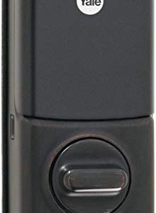 Yale Security Inc. YRD-210-HA-0BP Yale Push Button Electronic Deadbolt with ZigBee (Works with Echo Plus, Samsung SmartThings, Wink and More) in Oil Rubbed Bronze