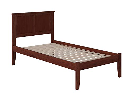 Atlantic Furniture Madison Platform Bed with Open Foot Board, Twin XL, Walnut (AR8611004)