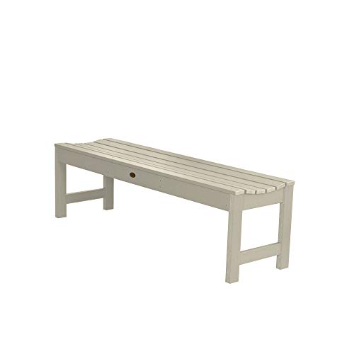 highwood Lehigh Picnic Garden Bench, 5 feet, Whitewash