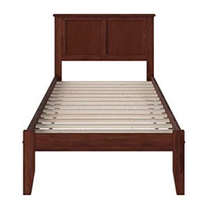 Atlantic Furniture Madison Platform Bed with Open Foot Board, Twin XL, Walnut (AR8611004)