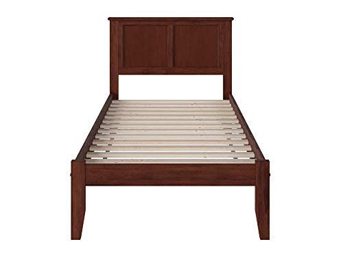 Atlantic Furniture Madison Platform Bed with Open Foot Board, Twin XL, Walnut (AR8611004)