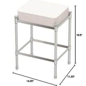 Gatco 1357 Rectangle Vanity Stool, 19.5" H, Satin Nickel