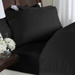 mattrest 1500 thread count - egyptian quality 2pc duvet cover set, solid, twin/twin xl, black