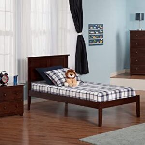 Atlantic Furniture Madison Platform Bed with Open Foot Board, Twin XL, Walnut (AR8611004)