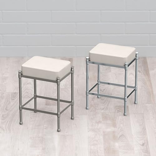 Gatco 1357 Rectangle Vanity Stool, 19.5" H, Satin Nickel