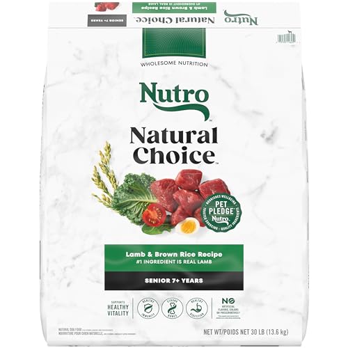 Nutro Natural Choice Senior Dry Dog Food, Lamb and Brown Rice Recipe, 30 lbs.