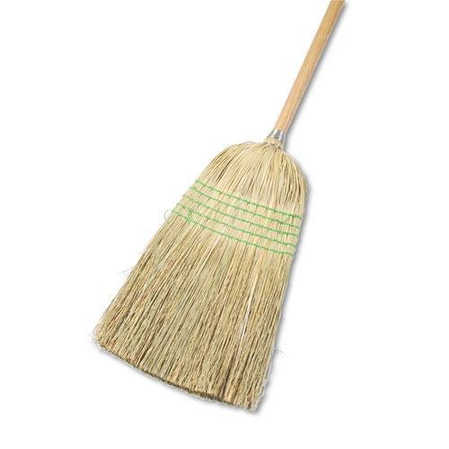 Unisan 926YEA Parlor Broom, Yucca/Corn Fiber Bristles, 42" Wood Handle, Natural