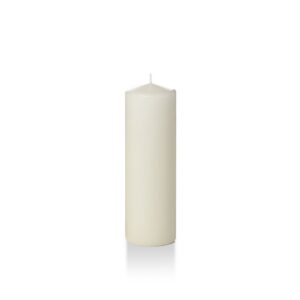 yummi 2.25" x 7" ivory slim round pillar candles - 4 per pack