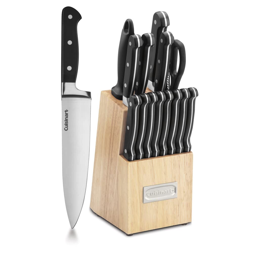 Cuisinart C77TR-16P Triple Rivet Collection 16-Piece Cutlery Block Set, Stainless Steel