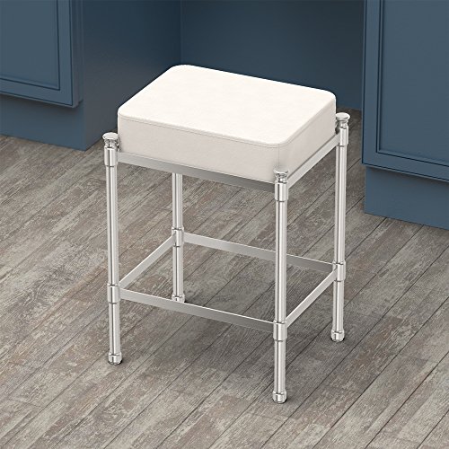 Gatco 1357 Rectangle Vanity Stool, 19.5" H, Satin Nickel