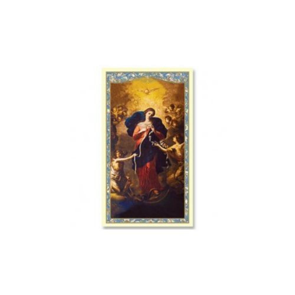 Mary Untier of Knots Holy Card - Powerful and Miraculous Prayer Card - 10 Pack