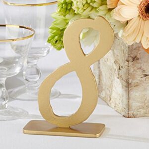 Kate Aspen Good As Gold Classic Table Numbers, Wood Fiberboard Signs, Set of 6 Numbers (7 to 12)