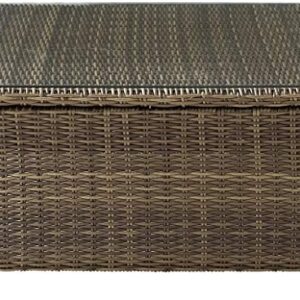 Crosley Furniture Bradenton All Weather Rattan Wicker Outdoor Sectional Coffee Table for Patio, Deck, Porch, Brown