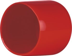 round vinyl caps - 1.500" x 1.500" round vinyl cap (rvc9044) material: red vinyl mocap rvcc9044r-10 (qty100)