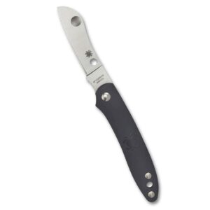 spyderco roadie non-locking lightweight knife with 2.09" n690co stainless steel blade and durable gray frn handle - plainedge - c189pgy