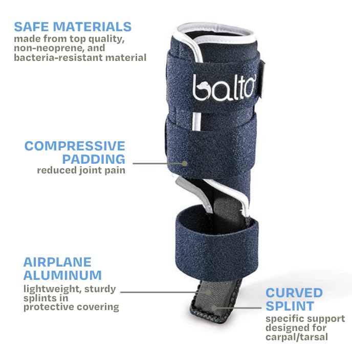 Balto Splint Carpal/Tarsal Brace- Hyperextension Dog Brace – Brace with Aluminum Splint – Supports Fractures and Sprains – Front Leg Support (Large)