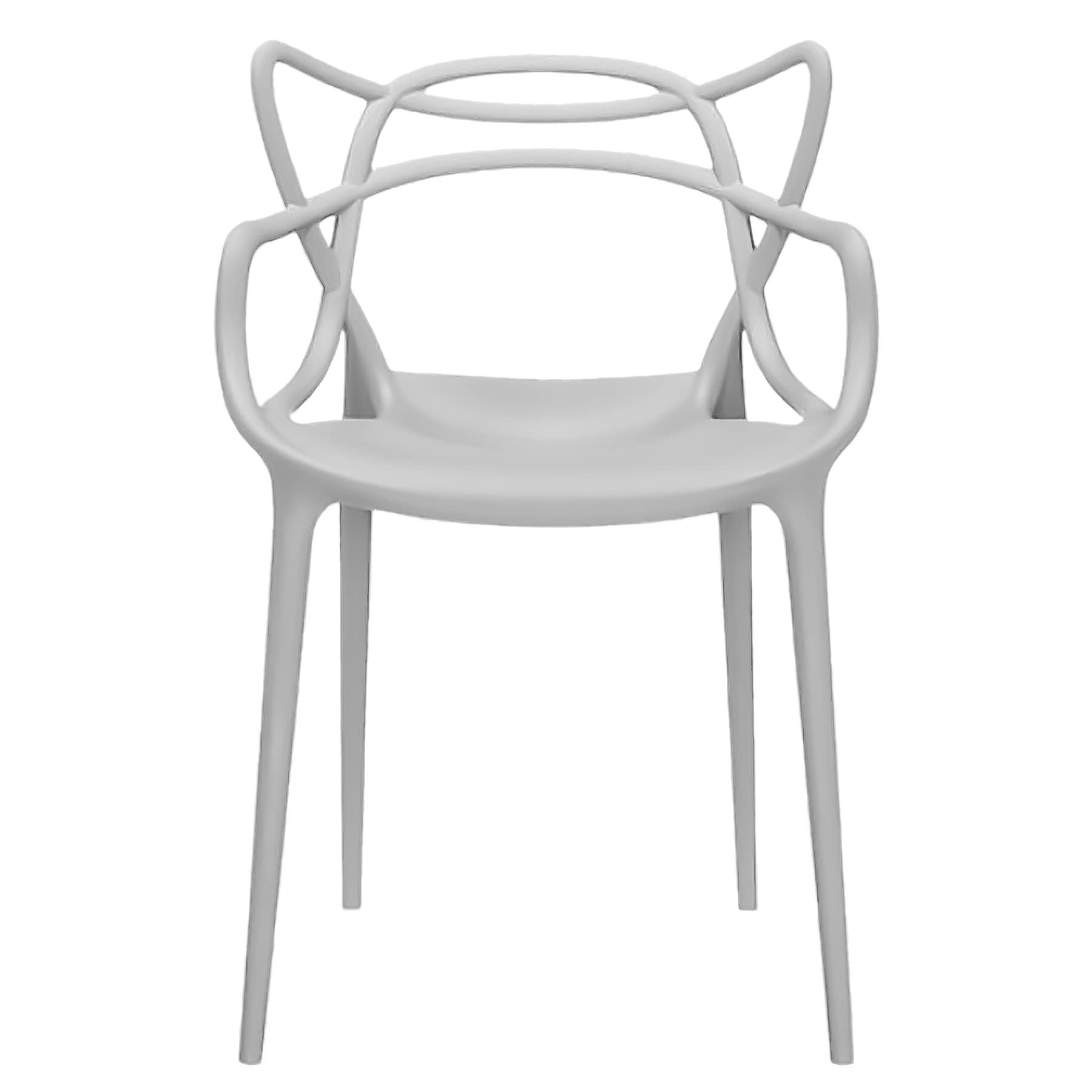 2xhome - Dining Room Chair - Grey - Modern Contemporary Designer Designed Popular Home Office Work Indoor Outdoor Armchair Living Family Room Kitchen