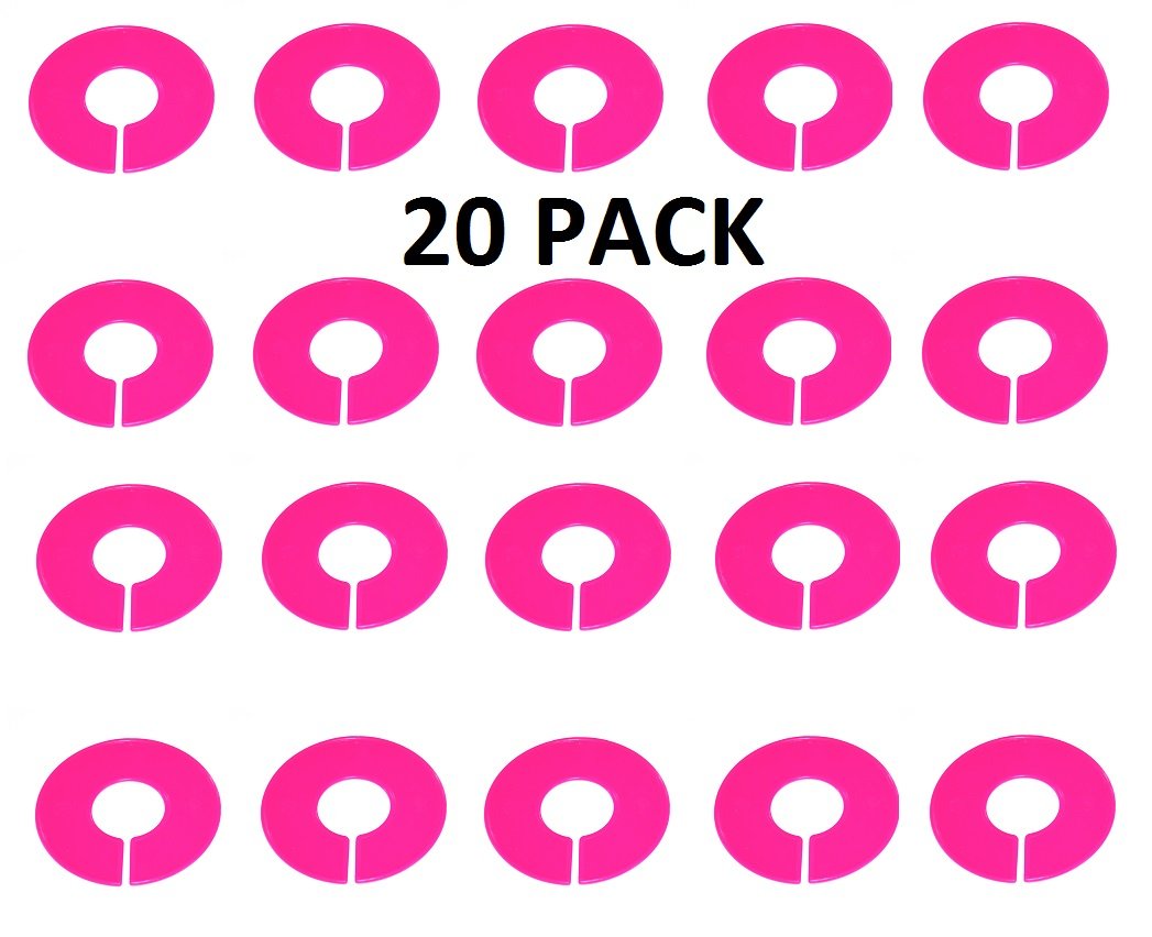 20 PINK-Clothing Rack Size Dividers Clothing Rack Size Dividers