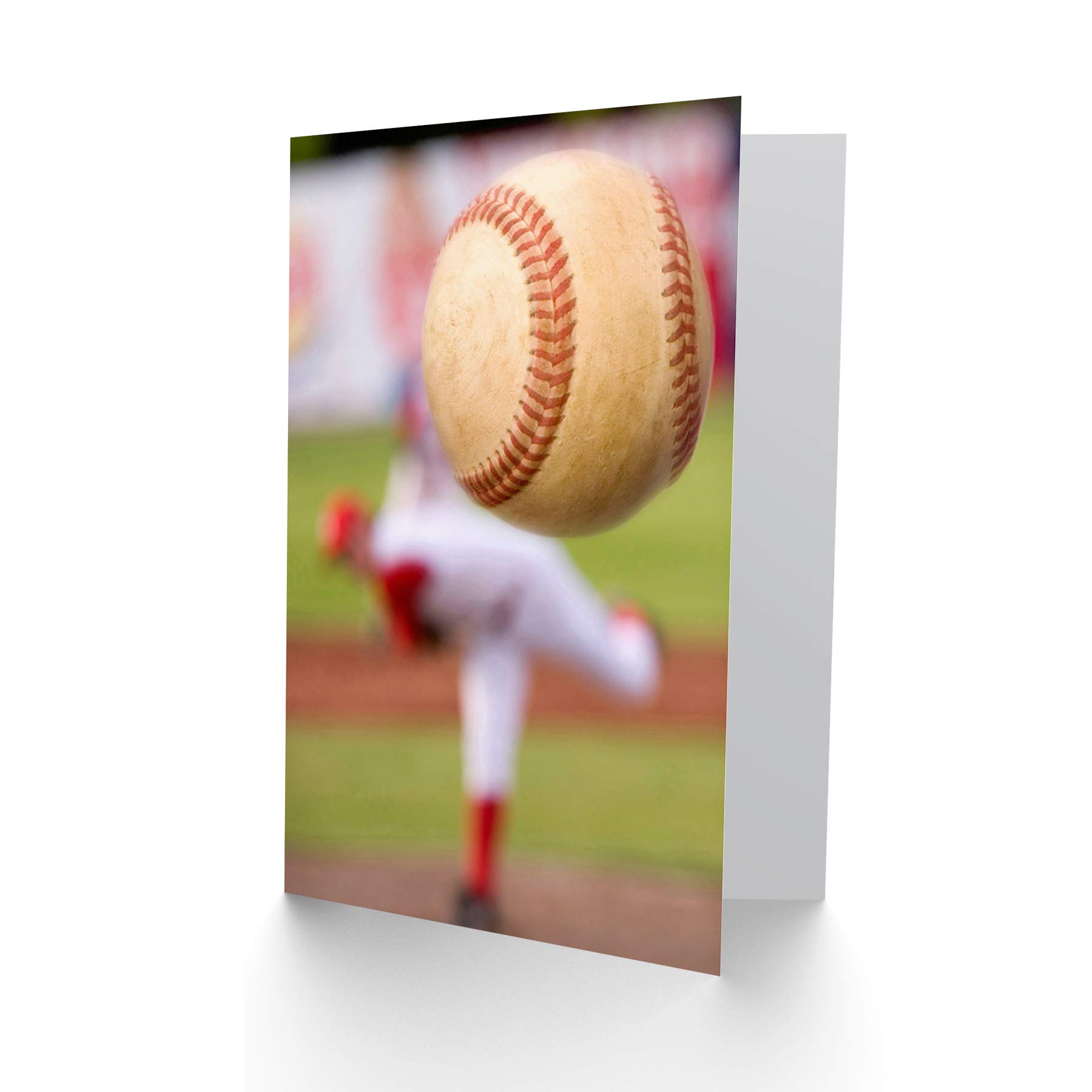 Wee Blue Coo BASEBALL PITCHER BOWLER SPORT BALL BIRTHDAY GIFT BLANK GREETINGS CARD