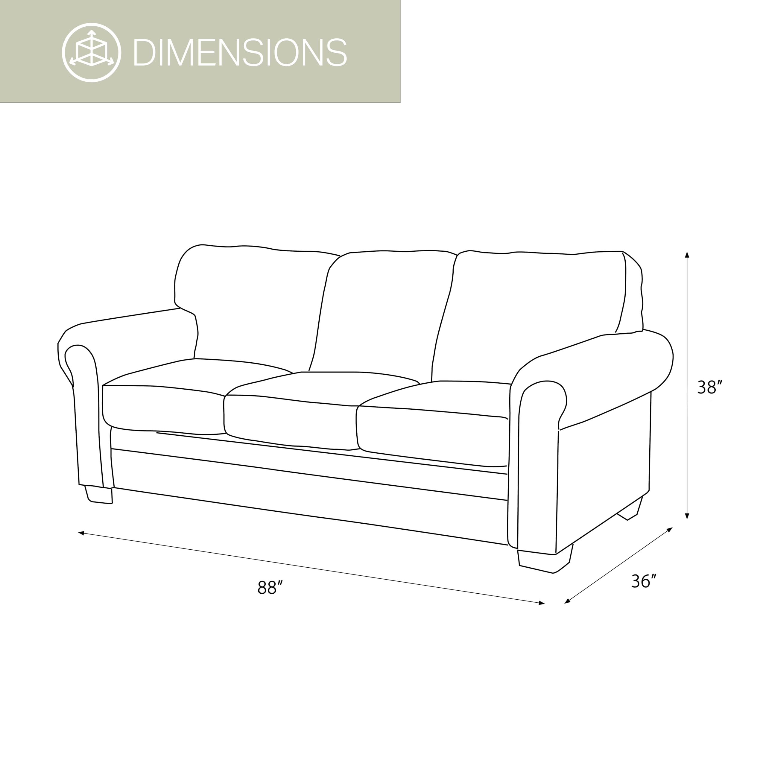 American Furniture Classics Model 8505-40 Wild Horses Sleeper Sofa Sofabed, Queen, Brown