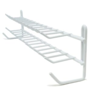 Huji Wall Mount Tie and Belt Rack Organizer, White (1 Pack)