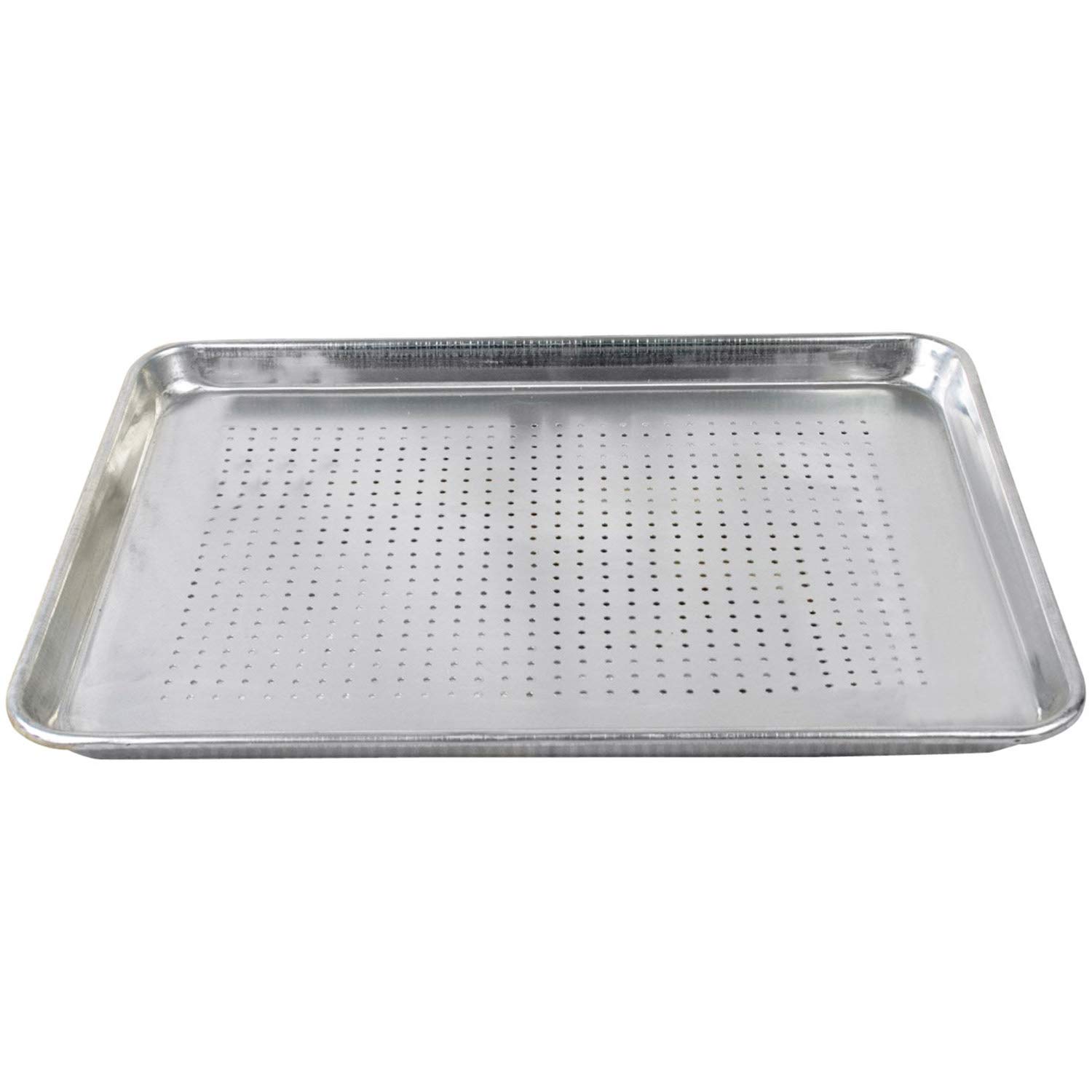 Tiger Chef Full Size 18 x 26 inch Perforated Aluminum Sheet Pan Commercial Bakery Equipment Cake Pans NSF Approved 19 Gauge