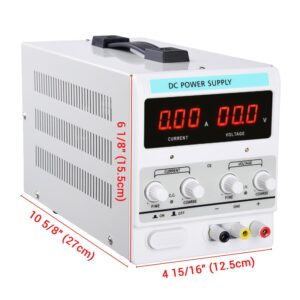 Yescom DC Power Supply Variable 30V 10A Adjustable High Precision Digital w/Power Cord 110V AC