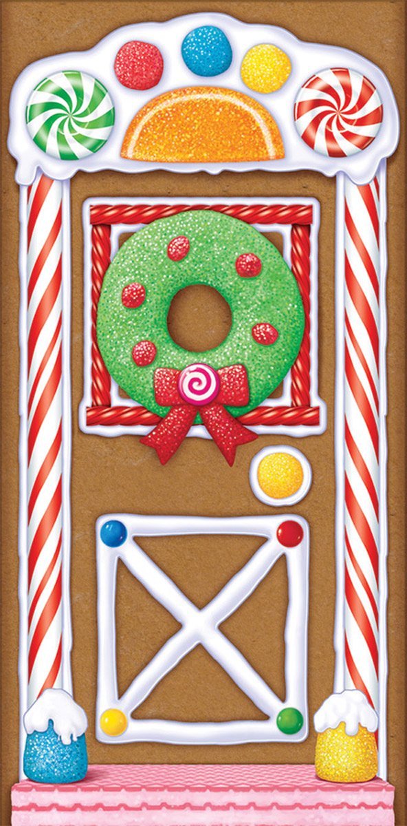 Beistle Gingerbread House Door Cover