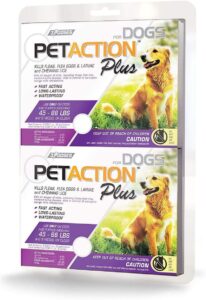 pet action plus for dogs, 6 doses large dogs 45-88 lbs.