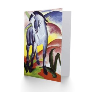 Wee Blue Coo FRANZ MARC BLUE HORSE I 1911 OLD MASTER BIRTHDAY BLANK GREETINGS CARD