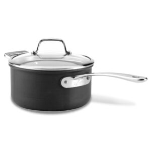 all clad dishwasher safe induction bonded base 3 quart with loop & lid b1 nonstick hard anodized