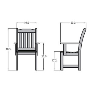 Highwood Lehigh Dining Armchair, Weathered Acorn