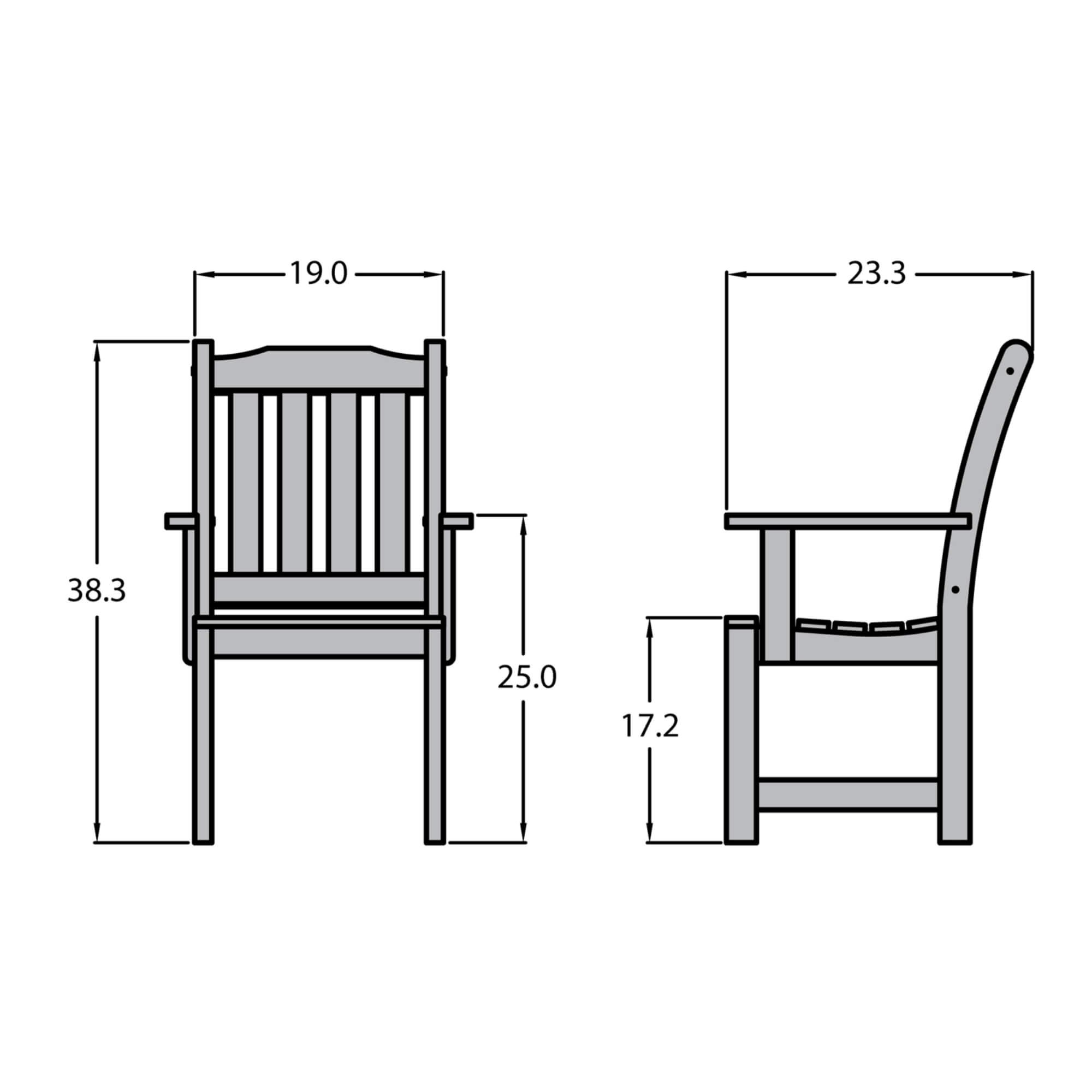 Highwood Lehigh Dining Armchair, Weathered Acorn