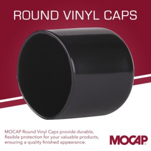 MOCAP - Round Vinyl Caps - Black Vinyl End Caps - End Caps for Metal Tubing - Ideal Caps for Pipes, Rods, & Tubes - End Caps for Industrial & Home Use - End Cap Solution(0.625 x 1 inch, 1008 Pieces)