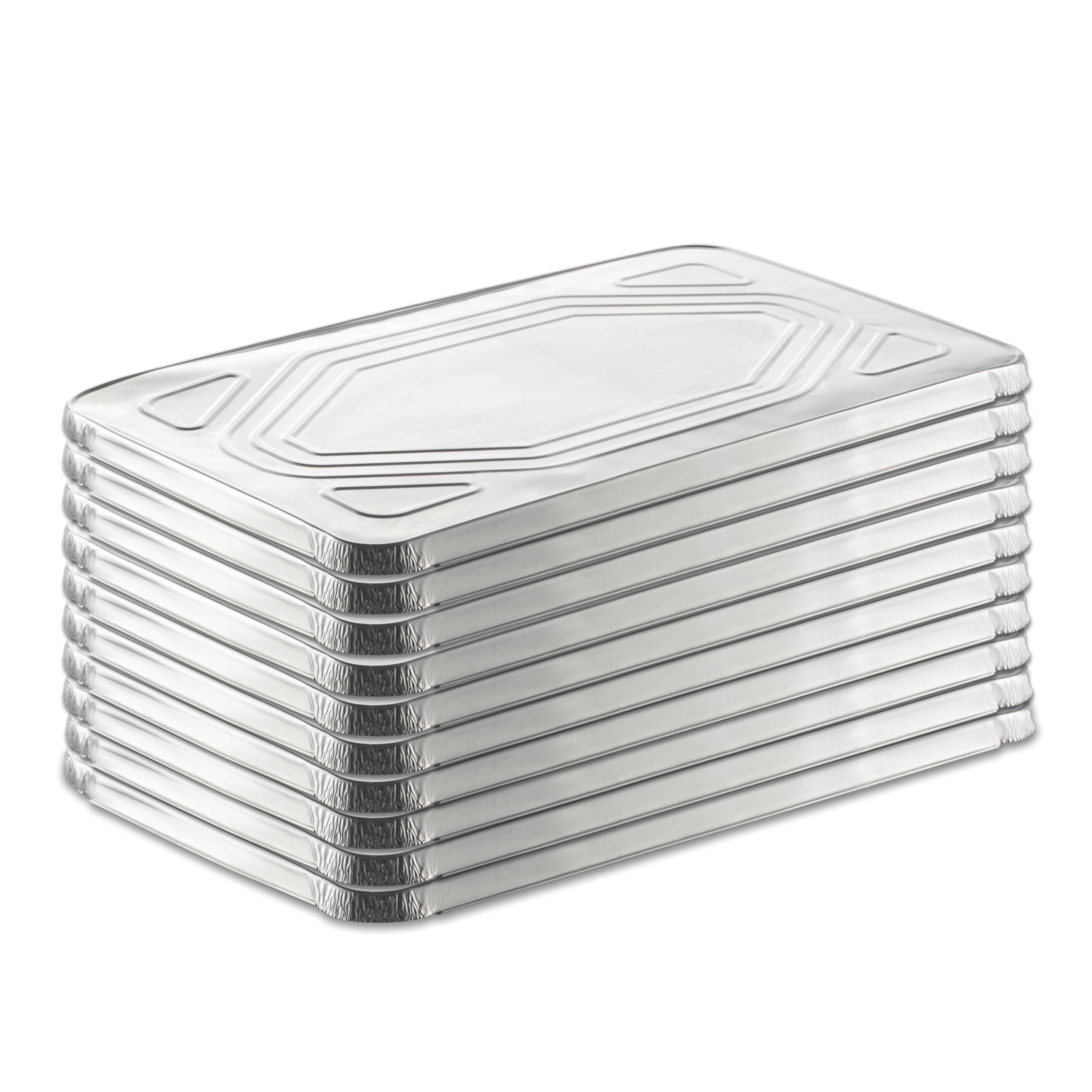 TigerChef TC-20441 Aluminum Foil Lids for Full Size Steam Table Pans with Recipe Card, 21" x 13" Size, Full Size Lids (Pack of 25)